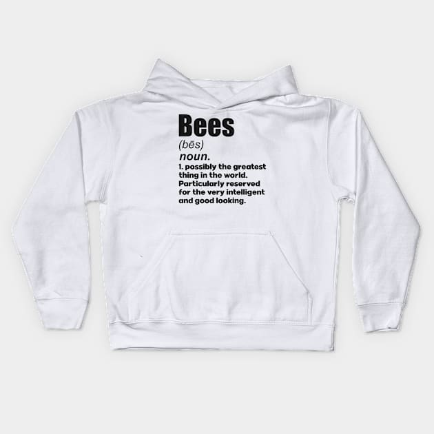 Bees pet lover gifts definition. Perfect present for mom mother dad father friend him or her Kids Hoodie by SerenityByAlex